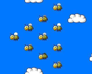 蜜蜂 飞跃 蓝天 白云