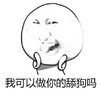 暴漫 文字表情包 我可以做你的舔狗吗 搞笑 逗 沙雕