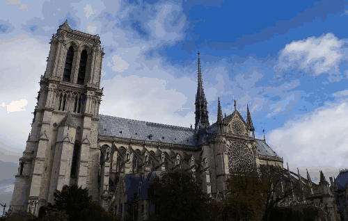 巴黎 教堂 欧洲 法国 风景 环球延时摄影