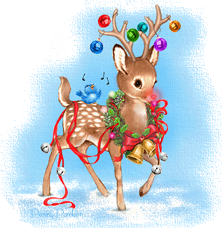 圣诞快乐 圣诞节 麋鹿 彩灯 卡通