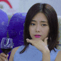漂亮 美女 酒杯 黑头发
