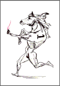 马 奔跑 数字 趣味图