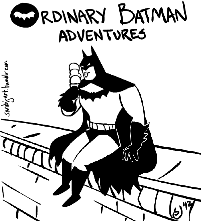 卡通 蝙蝠侠 吃 冰激凌