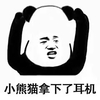 暴漫 熊猫头 小熊猫拿下了耳机 恶搞 搞怪 逗