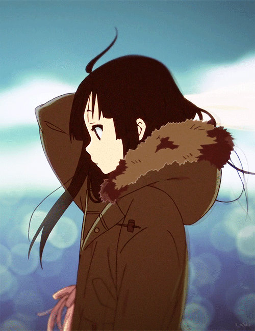 动漫 女孩 走路 侧脸