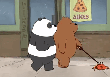 熊猫 棕熊 螃蟹 散步