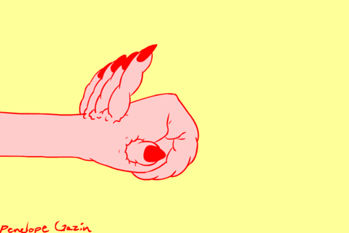 恐怖 迷幻 手 吓人的 动画 奇怪的 指甲 佩内洛普Gazin
