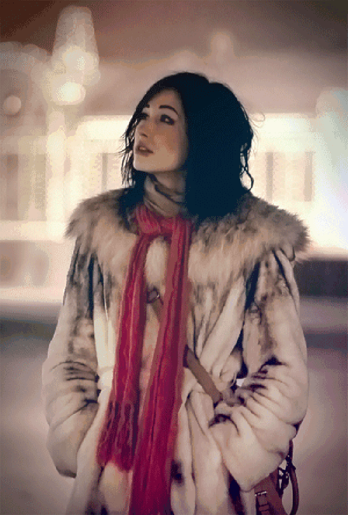 Cinemagraph 美女 冬衣 風(fēng)景