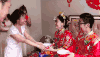 新婚 幸福 甜蜜 吃东西
