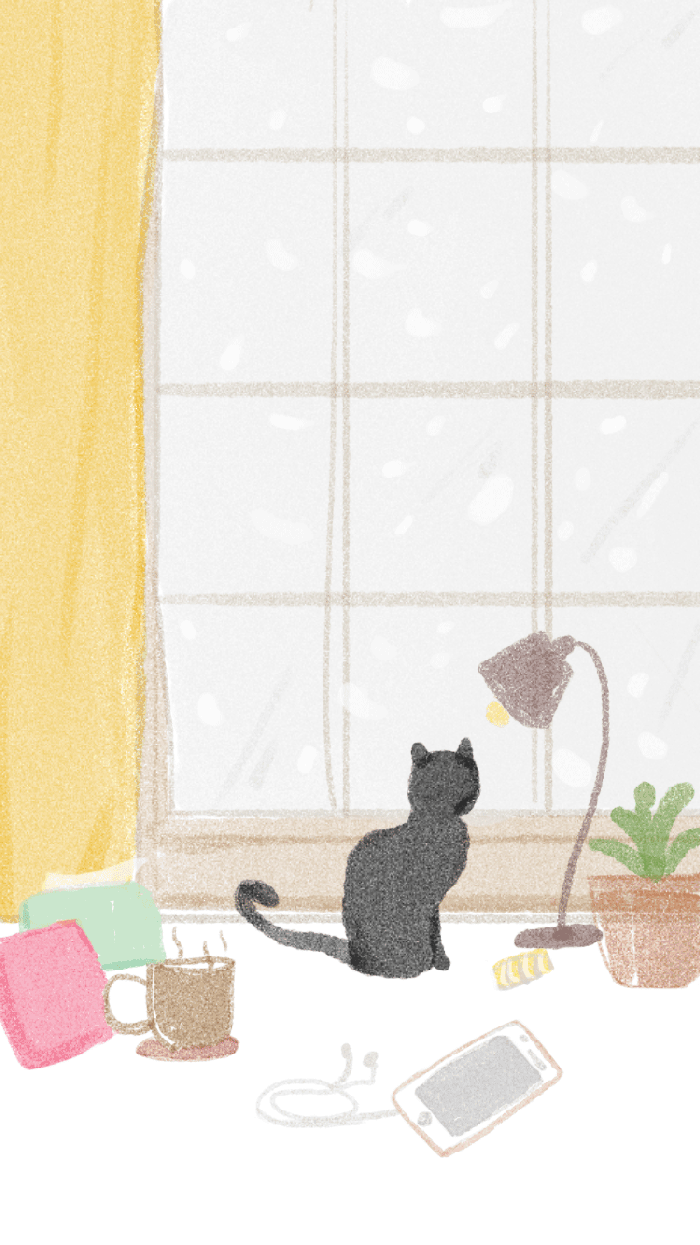 下雪 猫咪 窗外 观赏
