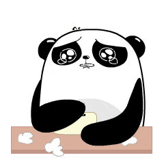 熊猫 流泪 哭 擦眼泪