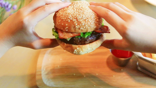 汉堡 拿起来 蔬菜 手指 美食
