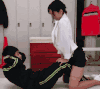 健身 福利 仰卧体做 美女
