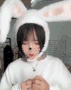 美女 兔子 可爱 害羞
