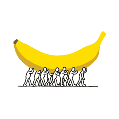 香蕉 小人 搬运 黄色