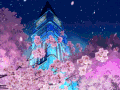 二次元 漫画  唯美 樱花
