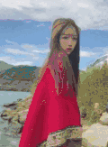 长发美女 网红 直播 可爱