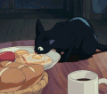 咖啡 coffee food 面包 小猫 卡通