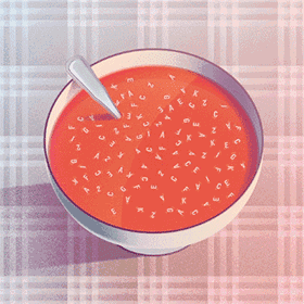 小勺 稀粥 碗 桌子 红色