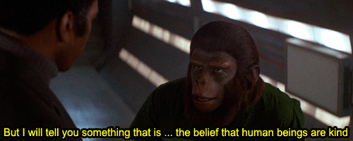 猩球崛起 电影中 人类 人猿星球 罗迪麦克道尔凯撒 黑猩猩