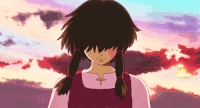 美少女 天空 抬头