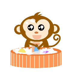 洗衣服 猴子