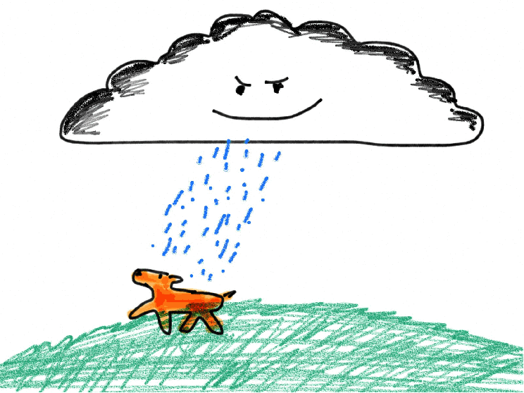 乌云 下雨 黑色 狗狗