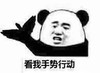 看手势行动 熊猫头 斗图 搞笑 猥琐 大鸟