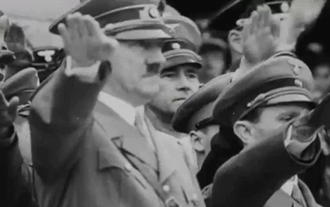希特勒 希特勒二战历史 黑白 举手