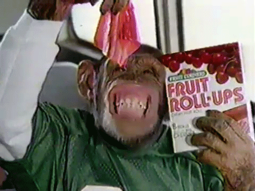 商业的 80 黑猩猩 水果卷