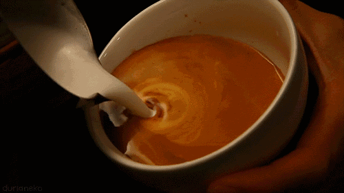咖啡 拉花 牛奶 爱心 有害健康