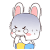 宝宝 表情包 宝宝兔 好可怕