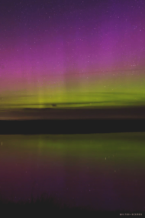 湖 延时摄影 北极光 自然 美景