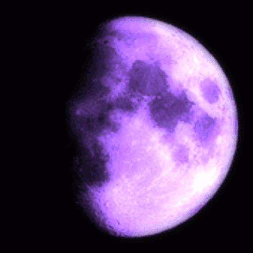 天空 月亮 紫色 闪光
