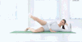 健身 美女 抬腿 性感 诱惑