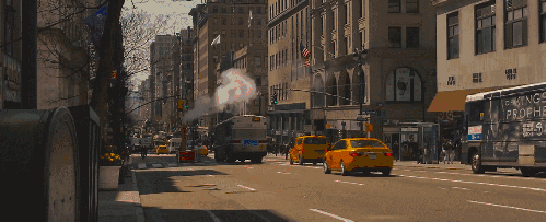 城市 建筑 树 烟 纪录片 纽约 美国 街道 轿车 风景 马路