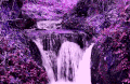 瀑布 自然 猎奇 紫色