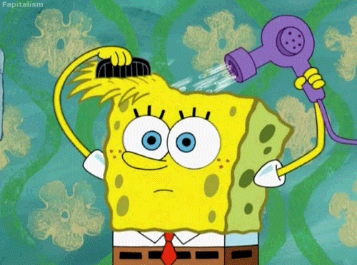 海绵宝宝 SpongeBob 洗剪吹 梳子 吹风机 刘海 发型 定型