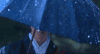 打伞 下雨 帅哥 严肃脸