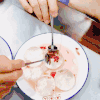 美食 糕点 勺子 糖水