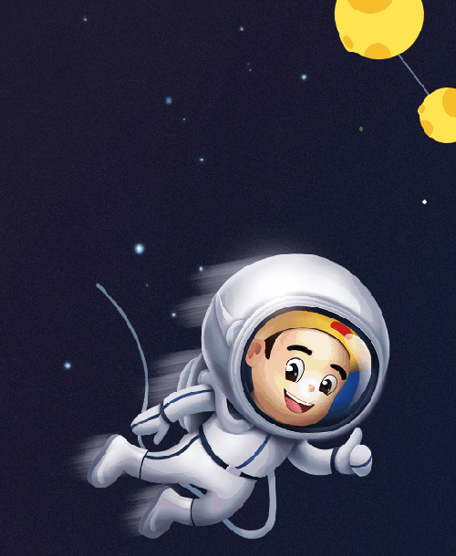 卡通 可爱 宇航员