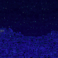 黑夜 都市 灯光 动漫