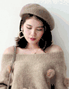 美女 毛衣 毛球 耳环