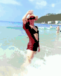美女 气质 性感 沙滩