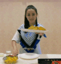 迪丽热巴 吃货 美女 开心