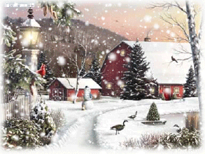 圣诞快乐 圣诞节 飘雪 灯光 闪耀 白雪皑皑 梦幻