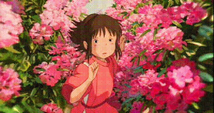 千与千寻gif动态图片,宫崎骏千寻花园动图表情包下载