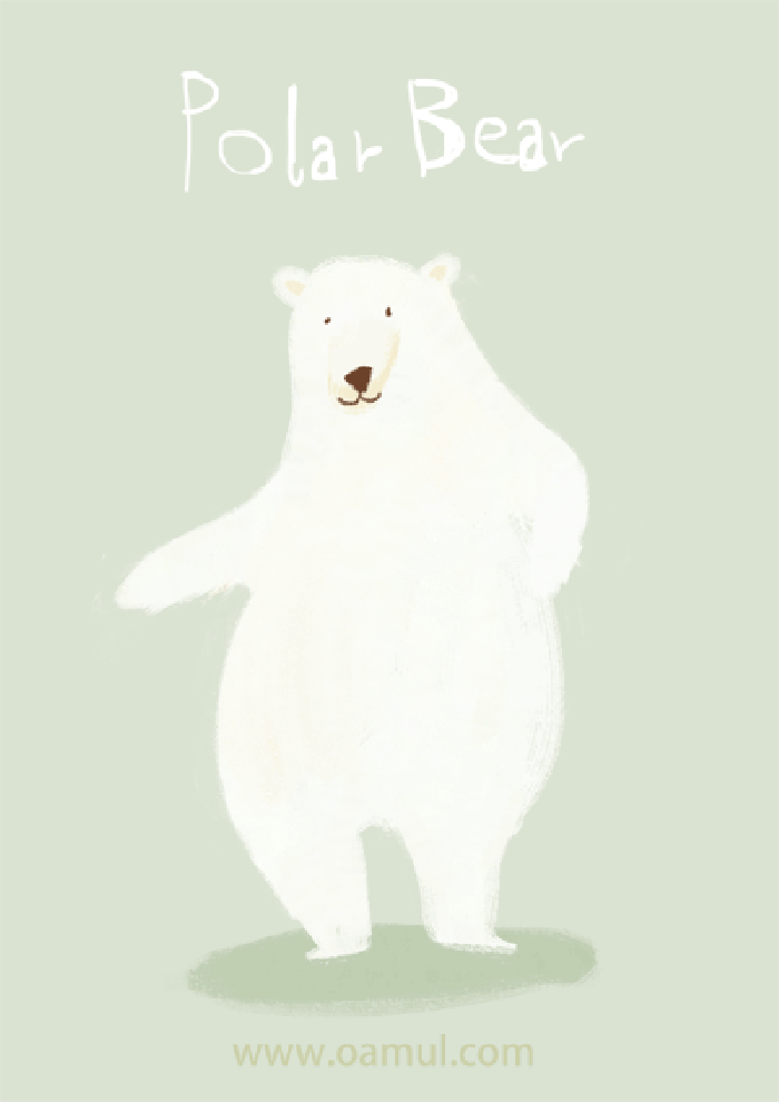 polar bear 可爱 手绘 插画 舞蹈 艺术
