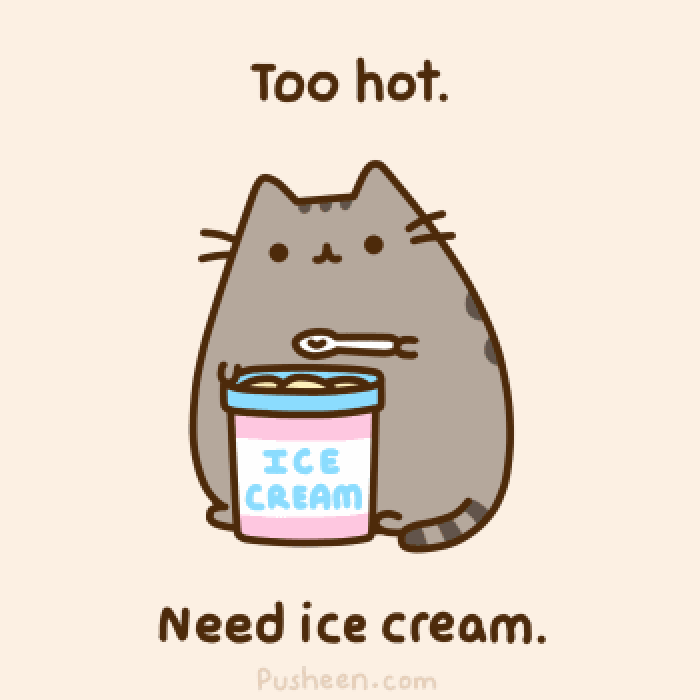 吃喵的心情] 好熱，我要冰激凌.可爱