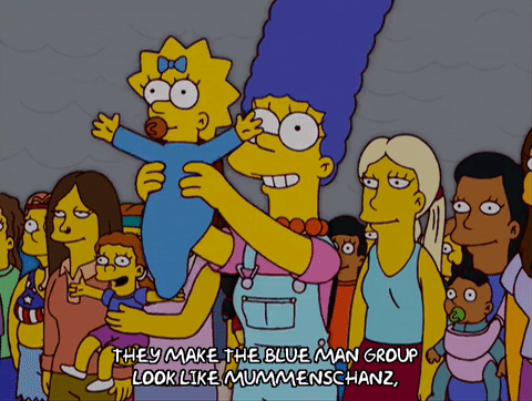 麦琪辛普森 激动 15季 玛姬辛普森 开心 愚蠢的 8集 15x08 举起婴儿 抬起 蓝人乐团